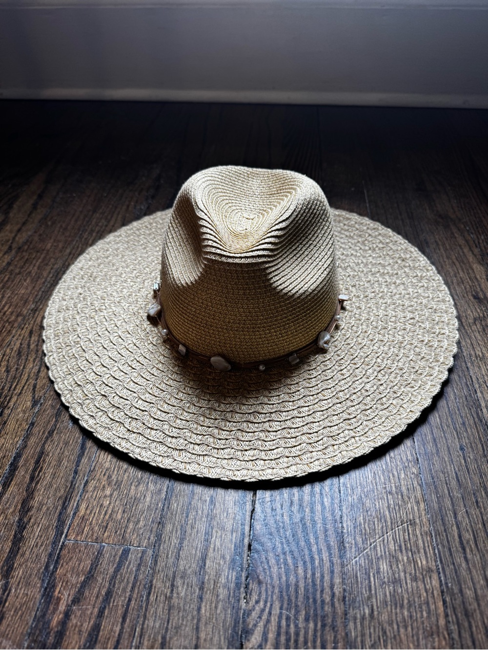 San Diego Hat Company Natural Straw Fedora with Shell Band
